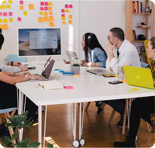 Team meeting in a modern office