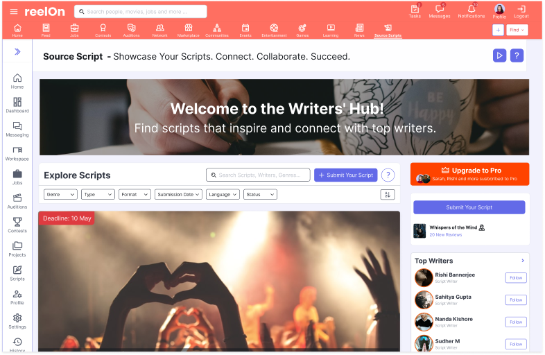 Script Collaborations & Story Submissions